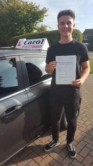 Happy pupil driving lessons in st. neots